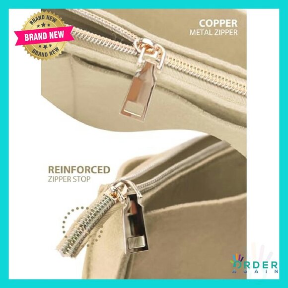 Felt Purse Organizer Insert 13 Compartments 5 Sizes Tote Bag Dividers - Picture 4 of 8